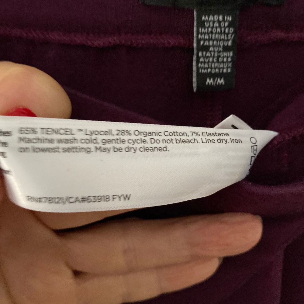 Eileen Fisher Brushed Terry Hug Pant   Like NEW. M - Picture 5 of 5